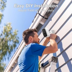 Wireless Security Camera For Home Outdoor Security, Solar/Battery Powered 2K HD