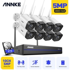 ANNKE Wireless 8CH NVR 5MP WIFI Security Camera System 2 Way Audio AI Detection