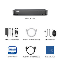 ANNKE 5IN1 32CH 3K 5MP Lite H.265+ DVR CCTV Video Recorder Home Security System