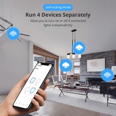Sonoff 4CHPROR3 4 Gang Smart WiFi Switch Wireless 433MHZ RF APP Remote Control