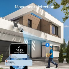 4MP Solar Security Cameras Outdoor Wireless 4-Cam Kit 2-Way Audio Night Vision