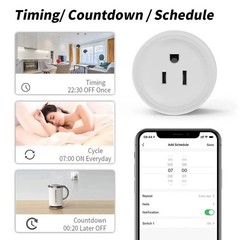 Smart Plug, WiFi Plugs Work with Alexa & Google Assistant, 4 Pack