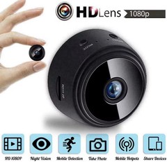 A9 1080p FHD Wi-Fi IP Mini Security Camera Magnetic Night Vision Black