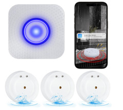 Wifi Water Leak Detector: 110Db Water Sensor Alarm with Triple Real-Time Alerts