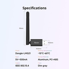 Zigbee 3.0 & Thread Dongle Lite (EFR32MG21) | USB Stick Coordinator for Home Ass