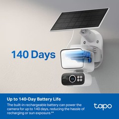 TP-Link – Tapo Floodlight and Wireless Pan-Tilt Security 2K QHD Camera, 360° …