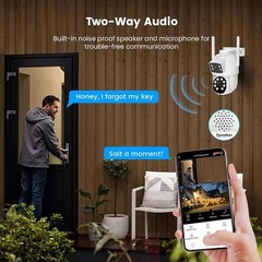 10CH NVR Dual Lens Security Camera System 5GHz WiFi Wireless Outdoor Waterproof