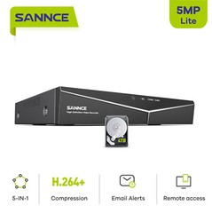 SANNCE 8CH 5IN1 5MP Lite DVR Digital Video Recorder For CCTV Security System