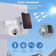 4MP Wireless Solar Security Camera System Outdoor PIR Recording CCTV 10CH 500GB