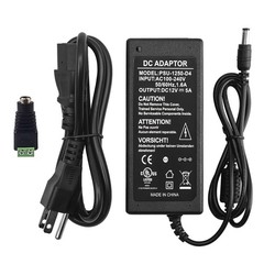12V 5A Power Supply Adapter, 60W, AC 100-240V to DC 12V