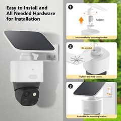 2Pack Adjustable Corner Mount Bracket for Eufy Security SoloCam 2 Pack, White