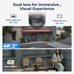 Reolink 4K Dual-Lens 24/7 PoE Security Camera System 16CH 4TB NVR TrackMix PoE