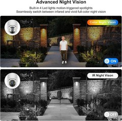 4G LTE Cellular Security Camera No WiFi Solar Outdoor Night Vision With SIM Card