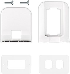 WALI Wall Outlet Shelf Power Perch OLS002 White Single Outlet Standard Open Box