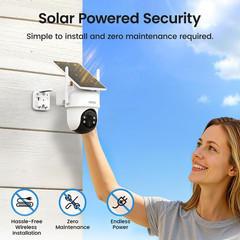 Security Cameras Outdoor Wireless, 4 Cam-Kit, No Subscription Required, Solar-Po