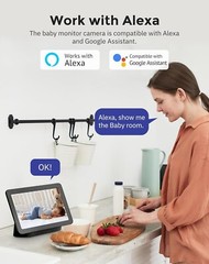 Hugolog 2K 3MP Indoor Pan/Tilt Security Camera with Auto-Focus,Ideal for Baby