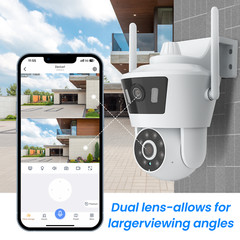 ANRAN 4MP Double Lens HD Wireless Security Camera Home WiFi Outdoor Night Vision