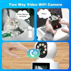 boykeep Wireless 2G WiFi Security Camera 2K Smart Indoor Night Vision Wired Cam