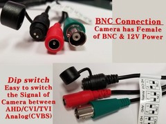 BNC 5MP Full Color HDCVI Dome Camera Mic Audio CVI/CVBS/AHD/TVI