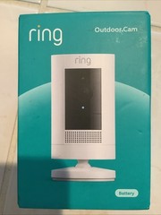 White – Ring Outdoor Cam (Stick Up Cam) Battery . New Factory Sealed