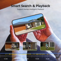 ANNKE 16CH NVR Wireless 4MP PT Color Security System Solar Power Two Way Audio