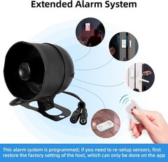 WiFi Smart Home Alarm Kit 110dB Siren Door Window Anti-Theft Detector Set