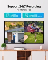 ZOSI H.265+ 8CH 5MP Lite 4-in-1 Surveillance DVR Recorders with Hard Drive 2TB f