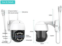 8MP 8X Zoom WIFI PTZ IP Camera Security Dual Lens Outdoor Auto tracking (ICSEE)