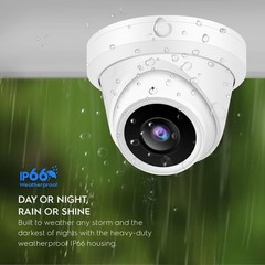 4MP PoE IP IR Night Vision Turret Camera Outdoor/Indoor Metal Housing 2.8mm