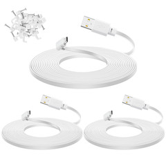 3-Pack 10 Ft Cable for WYZE Cam Pan V3 Camera, Outdoor Power Adapter, 90 Degree