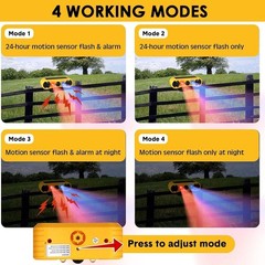 Solar Motion Sensor Alarm 2*130db Ultrasonic Siren Outdoor Motion Detector Alarm