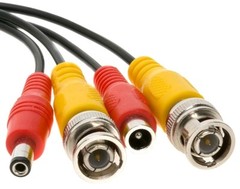50ft 2 Pack Security Camera Cable BNC Extension Power Cord CCTV Surveillance