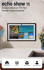 Echo Show 15 (Newest Model), Full HD 15.6″ Kitchen Hub for Home Organization, wi