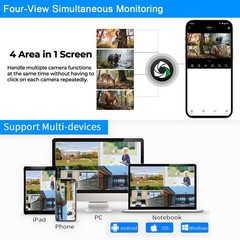 4G LTE Surveillance Camera Outdoor Battery with SIM Card Solar PTZ Trail Camera