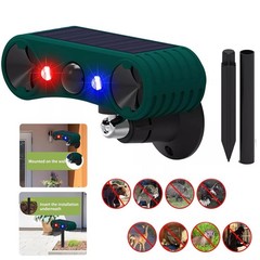Solar Outdoor Wireless Motion Sensor Alarm 2*130db Loud Noise Maker 13 Sounds