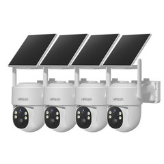 Camoon Solar Security Cameras Outdoor Wireless,4 Cam-Kit,2K Color Night Vision