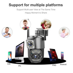 Outdoor Wireless WiFi IP Camera V380 Pro APP Control Dual Lens PTZ Security USA