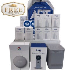 NEW Blue by ADT DIY Smart Home Hub, Doorbell Camera, Google Nest Mini, Sensors
