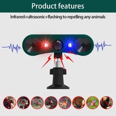 Outdoor Solar Wireless Motion Sensor Alarm 13 Sound Detector 130db Loud Noise