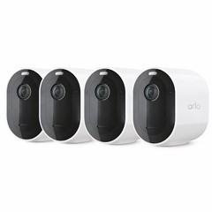 Arlo Pro 5S VMC4460P Camera, 4-Pack, White – Certified Refurbished