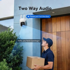 PTZ Audio Outdoor Wireless Security WiFi Camera System CCTV 8MP Monitor 2TB HDD