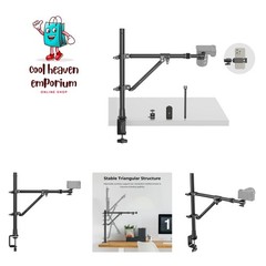 Stable Overhead Camera Mount with Adjustable Angles & Phone Holder, 3kg Max Load