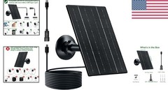 Solar Panel for Security Camera, 4W Solar Charger with Micro USB/USB-C Plug w…
