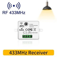 433MHz Wireless RF Remote Control Light Switch 220-110V 10A Relay Receiver Mini