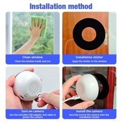 4MP WiFi Window Camera Infrared Night Vision Real Time Home Security Monitoring