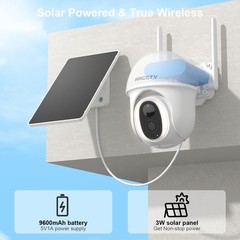 ARCCTV 4G LTE Outdoor Solar Security Camera 360° PTZ Wireless 2Way Audio 2PACK