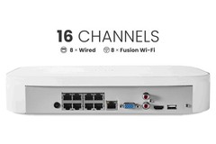 Lorex 16-Channel 8 Wired, 8 Fusion Fusion 4K Security Camera NVR IP Recorder 2TB