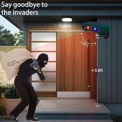 Outdoor Solar Wireless Motion Sensor Alarm 13 Sound Detector 130db Loud Noise
