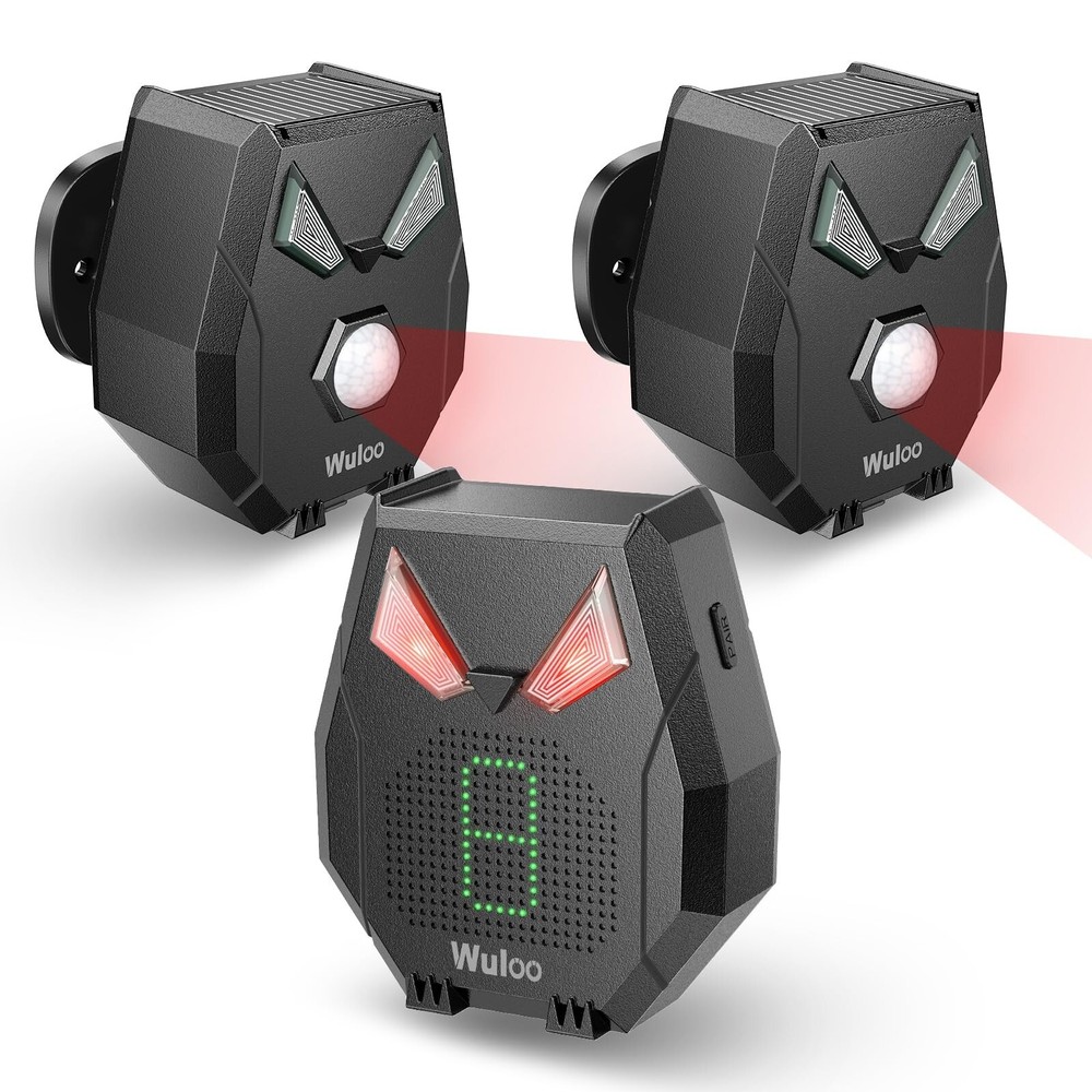 1/3 Mile Long Range Solar Driveway Alarms Wireless Outside Weatherproof Sensors