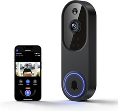 Compact Wireless Video Doorbell – 1080P FHD, AI Detection & Smartphone Alerts